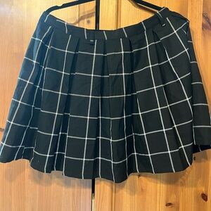 🖤 Hot Topic Black Plaid Pleated Mini Skirt Punk Y2K Size XL